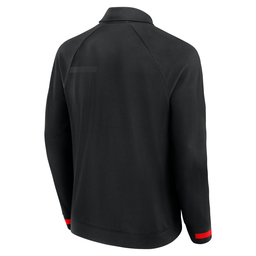  Formula 1 Iconic Raglan Long Sleeve Quarter-Zip Polo - Black